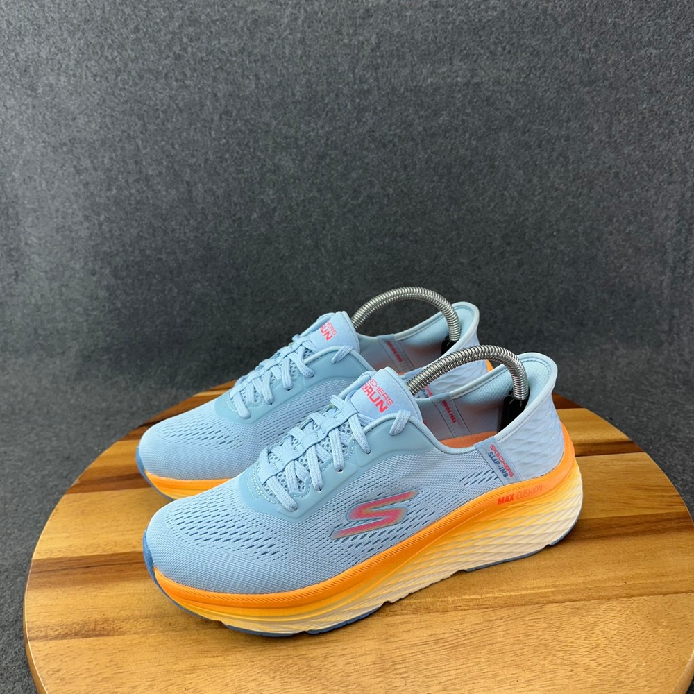 Skechers Max Cushion Elite 2.0 Womens Shoes Running Blue Orange Sneakers Sz 8.5 - Picture 6 of 13